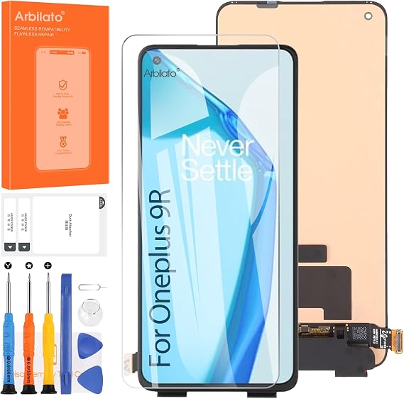 Screen for Oneplus 9R Screen Replacement for 1+ 9R LCD Screen LE2101,LE2100 Touch Display Digitizer Assembly Repair Parts(Black No Frame