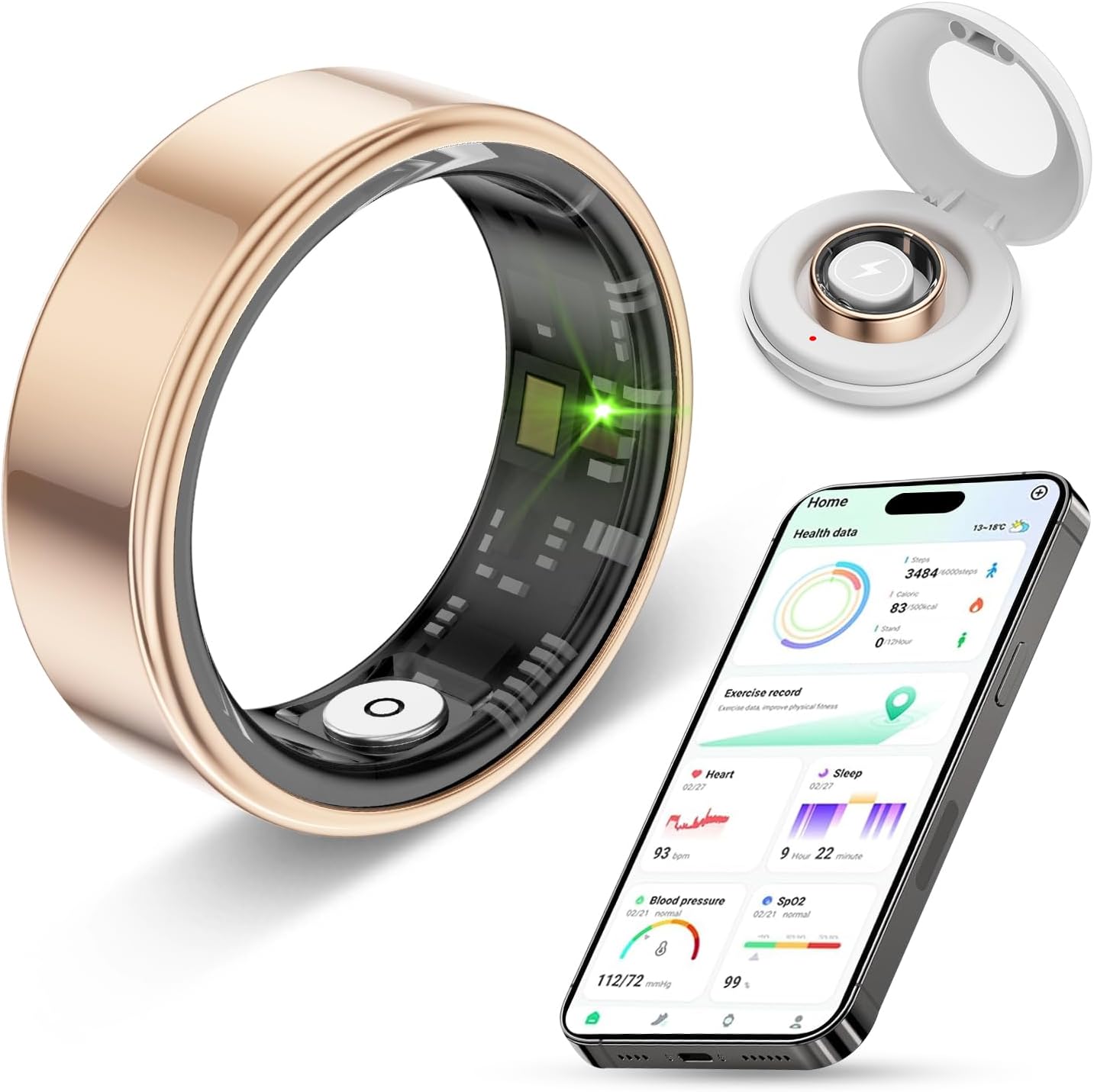 Smart Ring for Men, Gold #8