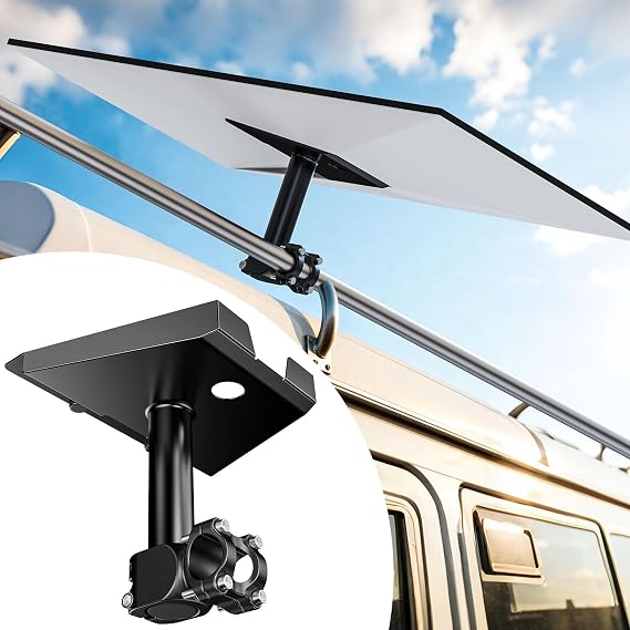 Starlink RV Ladder Mount ,Clamp Mount for Starlink Gen 3 with Installation Range 0.8-1.97” Pole Starlink V3 Mounting ,Suitable RV/Ladder/Pole/Rack/Roof Outdoor Portable Bracket