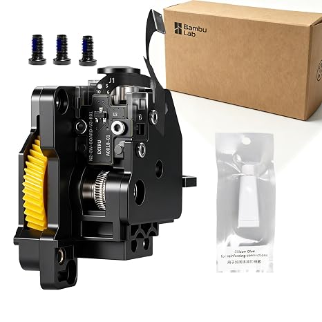 Original Bamboo Lab P1P P1S Extruder Replacement Unit with Stainless Steel Driving Gear & Built-in Filament Break Detection Sensor Quiet Reliable Extrusion for P1 Series 3D Printers