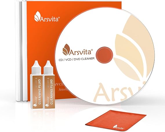 Arsvita Laser Lens Cleaner Disc for CD/VCD/DVD Player, ARCD-03