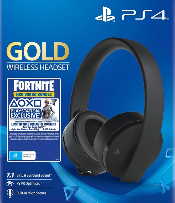 Gold Wireless Headset Fortniteneo Versa Bundle (PS4)
