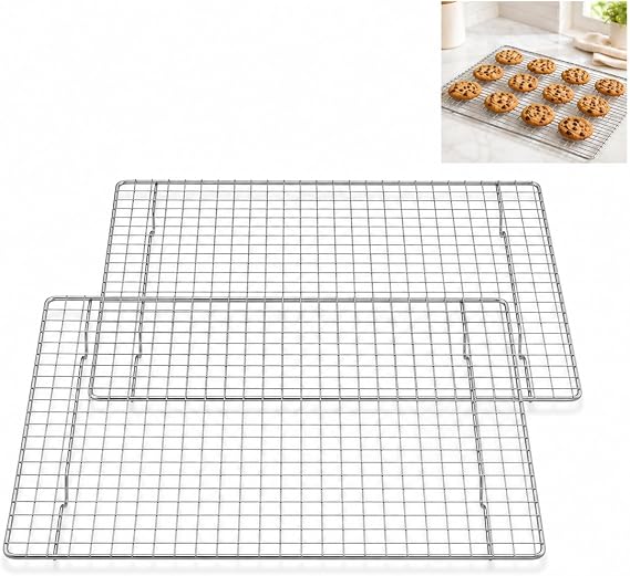 Mrs. Andersons Baking Professional Half Sheet Baking and Cooling Rack, 16.5 x 11.75-Inches, Set of 2