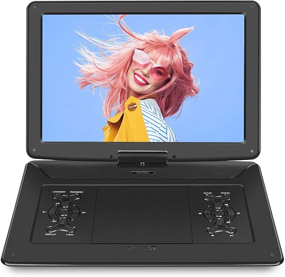 YOOHOO 17.9" Portable DVD Player with 15.6" Large HD Screen, Black