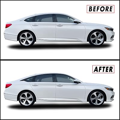 SlickMod Chrome Delete Blackout Vinyl Overlay for 2018-2021 Honda Accord Sedan Window Trim Matte Black