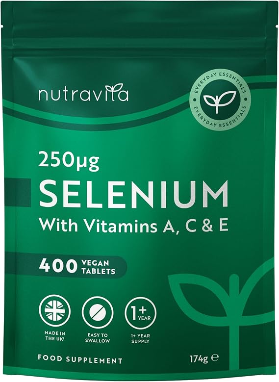Nutravita Selenium Supplements 250mcg - 400 ACE Tablets - 1+ Year Supply