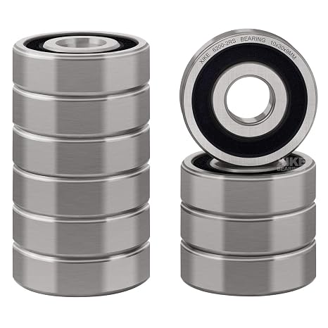 XIKE 6200-2RS Deep Groove Ball Bearing, 10x30x9mm, 10 Pack