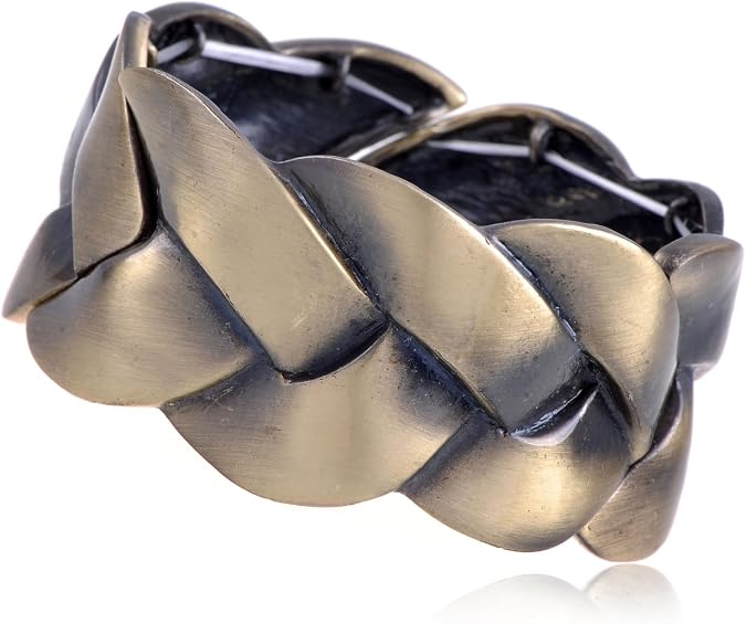 Alilang Bronze Tone Intertwining Strands of Love Antique Magical Power Blast Bangle