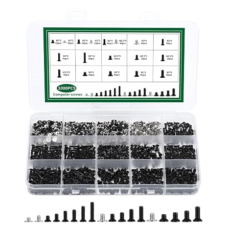 1000 Pcs M2 M2.5 M3 Screws Set, Computer Screws
