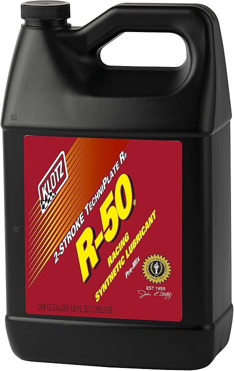 Klotz R-50 Racing TechniPlate Synthetic Pre-Mix Oil for 2-Stroke Engines 1 Gallon KL-105