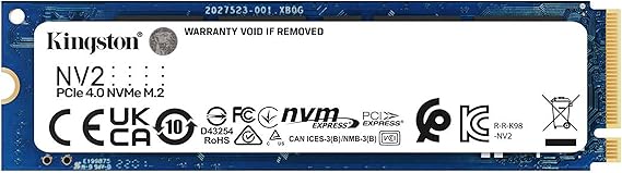 Kingston Technology Kingston SSD NV2 2TB PCIe Gen 4.0 x4 Up to 3,500 MB/s M.2 2280 NVMe SNV2S/2000G Authorized Dealer