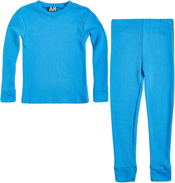 Arctic Hero Baby Boys 2 Piece Waffle Knit Thermal Top and Bottoms Set