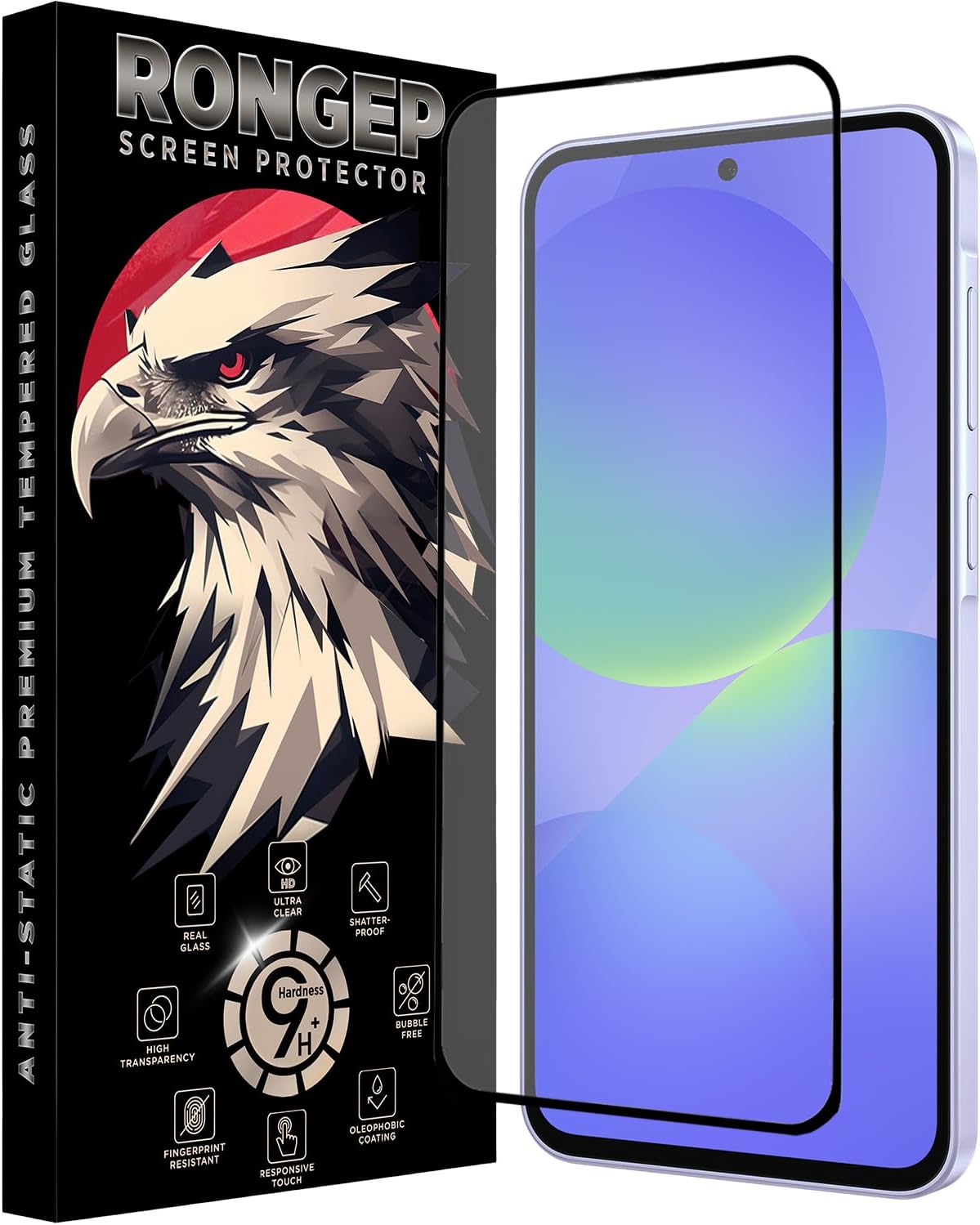 Rongep Samsung Galaxy A36 için Ekran Koruyucu 9H Sertlikte Anti-Static Temperli Cam A 36 Koruma Görüntü Kalitesini ve Dokunmatiği Etkilemeyen Çizilme ve Darbelere Karşı Samsung A36 Ekran Koruyucu