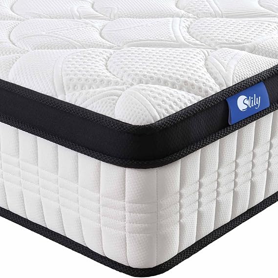 12 Inch Super King Mattress 6ft for Back Pain Relief, Hybrid Pocket Sprung Memory Foam Mattress with Cool & Supportive, 7-Zone Medium Firm Mattresses, 30cm Deep 180 X 200 cm