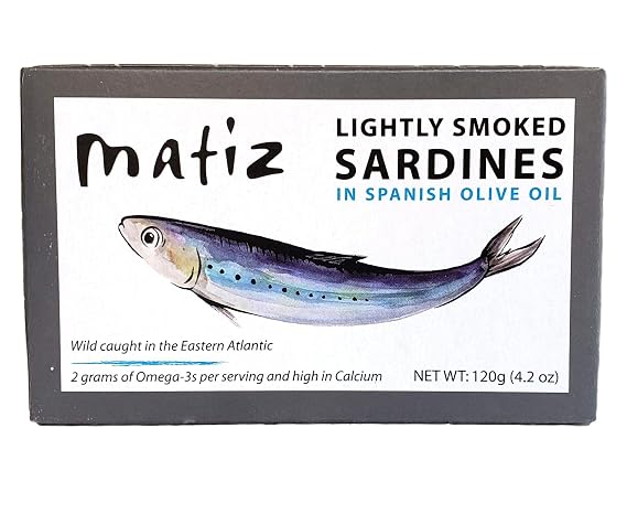 Matiz Sardines Lightly Smoked 4.2 oz Imported From Spain (1 pack)