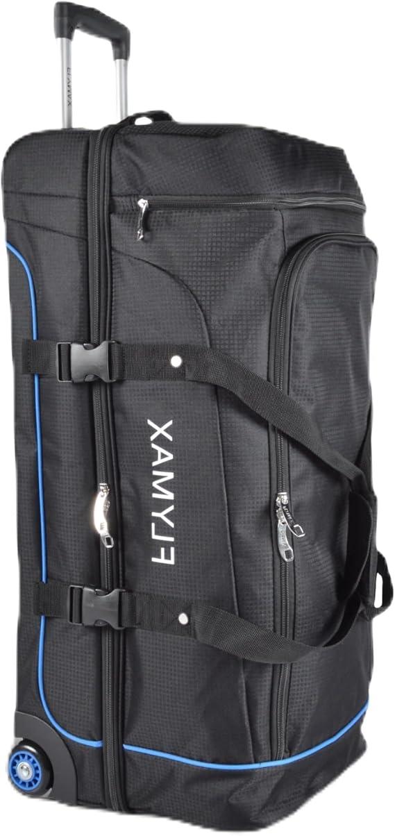 30" Large Suitcase Wheeled Duffle Bag Travel Holdall on Wheels 90L Lightweight Soft Shell on 2 Wheels Check in Luggage