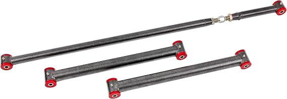 BMR Suspension RSK032H Rear suspension kit, on-car adjustable, poly TCA001, PHR002 Black Hammertone 1982-2002 4th Gen F-Body