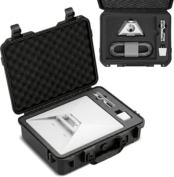 TNP Hard Travel Case for Starlink Mini, Protective Carrying Case, Black | Waterproof Storage for The Starlink Mini Dish and Accessories; Case Onlydish, Power Supply and Cables Not Included