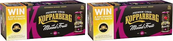 Kopparberg Mixed Fruit Cider 330 ml (Case of 10) (Pack of 2)