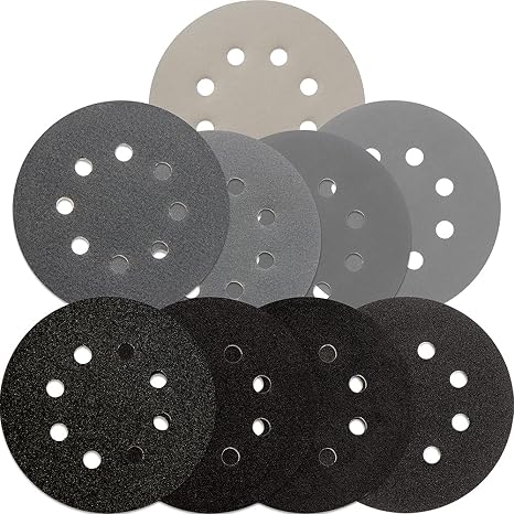 S&F STEAD & FAST 5 inch Wet Dry Sanding Discs Hook & Loop 54 pcs