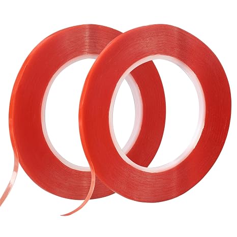 2mm+3mm Double Sided Phone Adhesive Tape, Heat Resistant High Adhesion Transparent Acrylic Tape for Screen Repair, Electronics, LCD Sticker (2 Rolls Total 164FT)