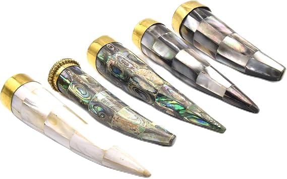 Abalone Pendants | Mother of Pearl Tusk Focal Pendant