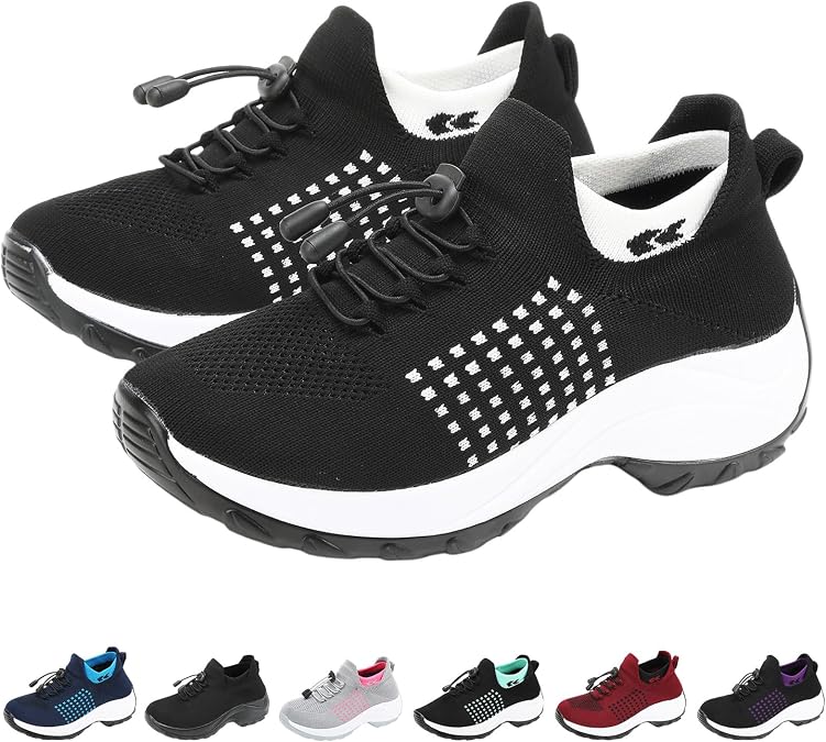 Comfort Wear Orthowear Shoes for Women Mesh Breathable Comfortwear Ortho Shoes, Comfortable Air Cushion Orthopedic Sneakers Thick Bottom Ortho Stretch Cushion Plantar Fasciitis Diabetic Shoe