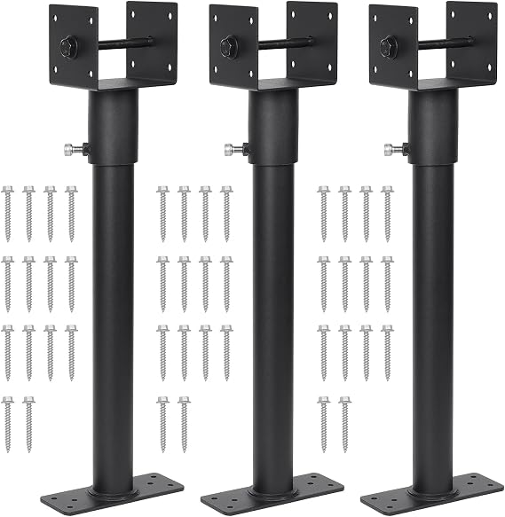 3Pcs 3.6" Saddle Roof Riser Heavy Duty Pergola Bracket, 16-1/2" High