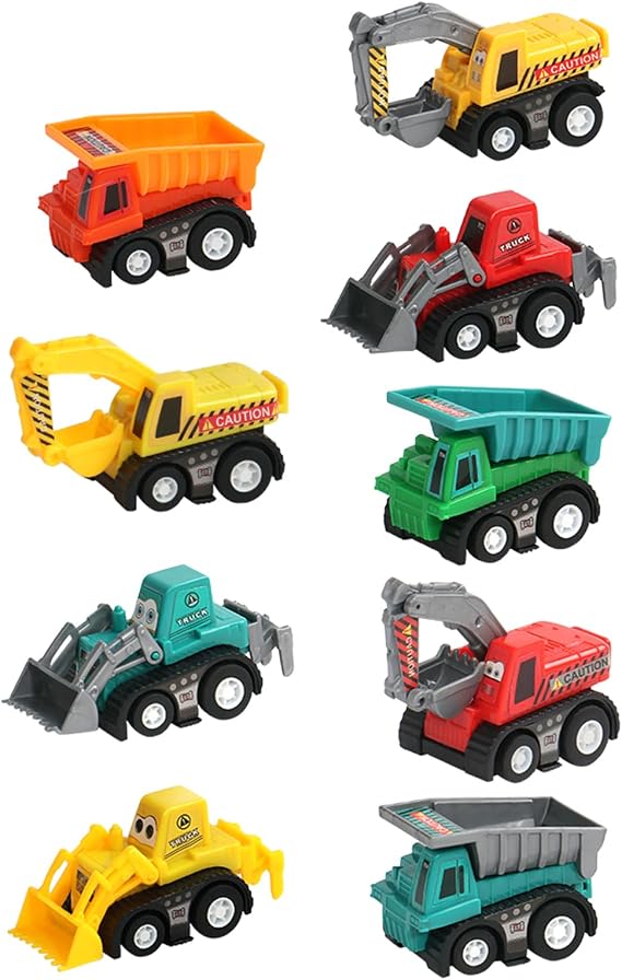 Fajiabao Construction Toy Cars for Toddlers 3+ Mini Pull Back Cars Boy Toys