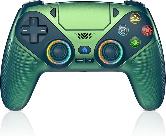 Nonbliep Wireless Controller for PS5/Slim/Pro/PC, Bluetooth Gamepad with Back Paddles, Speaker, Dual vibration, 6-Axis Sensor, Marco, Turbo, Touchpad and 3.5mm Audio Jack