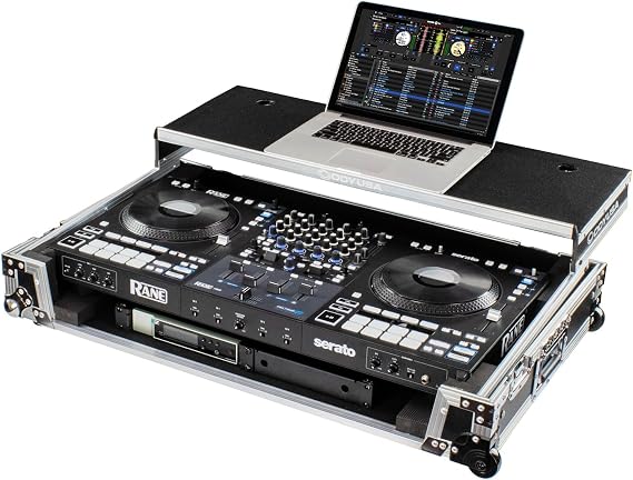 ODYSSEY FZGSRANE4W1 Glide-style Flight Case for Rane Four with Wheels and 1U Rack