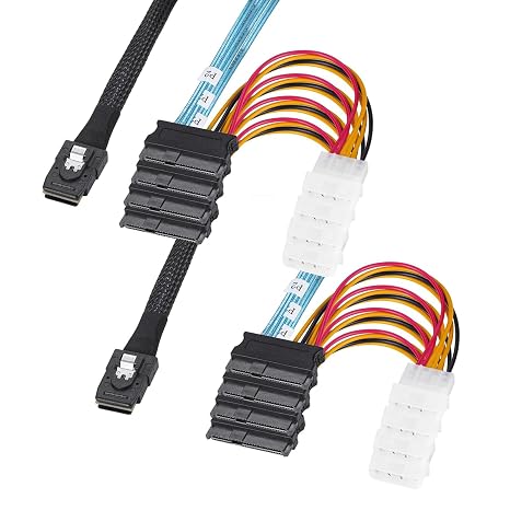 2 Pack Mini-SAS to SAS-Cable