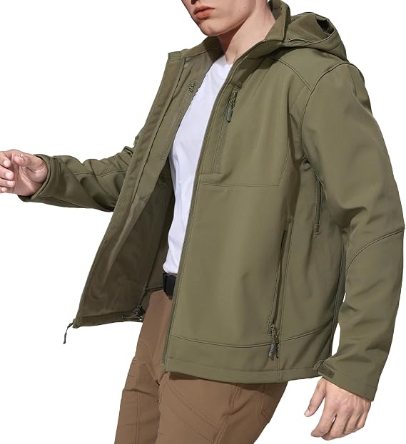 Men's Military Tactical SoftShell Jacket Fleece Lined