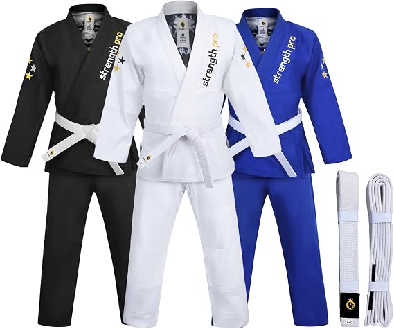 Premium BJJ Gi For Men IBJJF Approved Brazilian Jiu Jitsu Kimono, Lightweight Preshrunk Fabric Training Gi with Free Belt