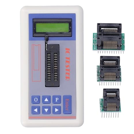 TSH-06F IC Tester, 5V 3.3V AUTO Modes for Microelectronics Engineers, Transistor Meter with 1300+ Chip Data Profiles, Logic Device, Op Amp, Optocoupler Tester (with Terminal)