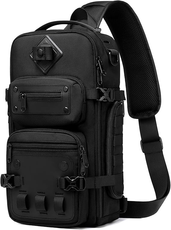 OZUKO Sling Bag for Men, Waterproof Crossbody Backpack, EDC Chest Pack