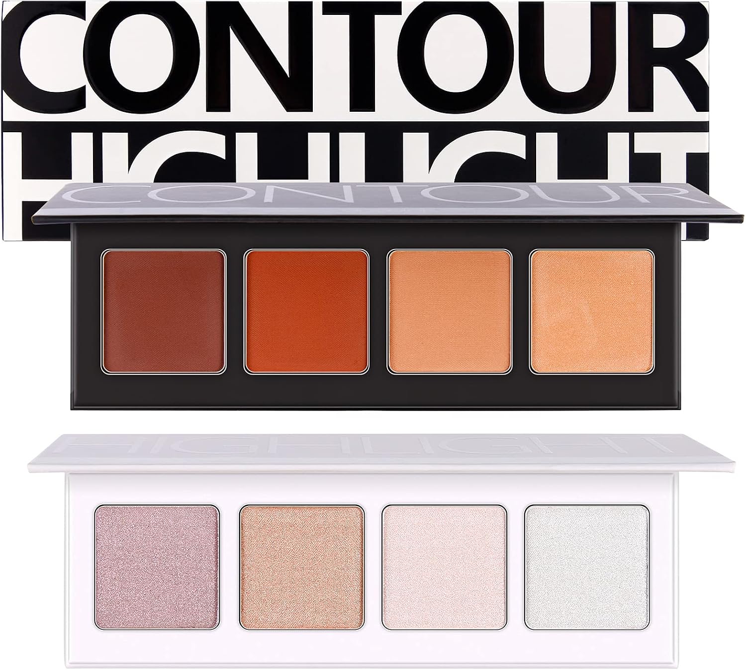 Docolor Highlighter Makeup and Contour Palette,8 Highly Pigmented Matte Colors for Contouring and Highlighting,True Complexion,Body Shimmer,Vegan, Cruelty Free And Hypoallergenic