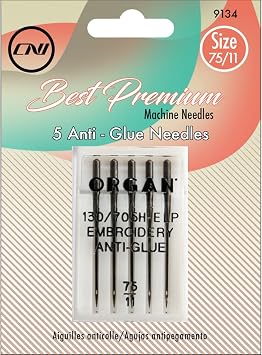 Clover 9134 Best Premium Machine Needles Anti- Glue