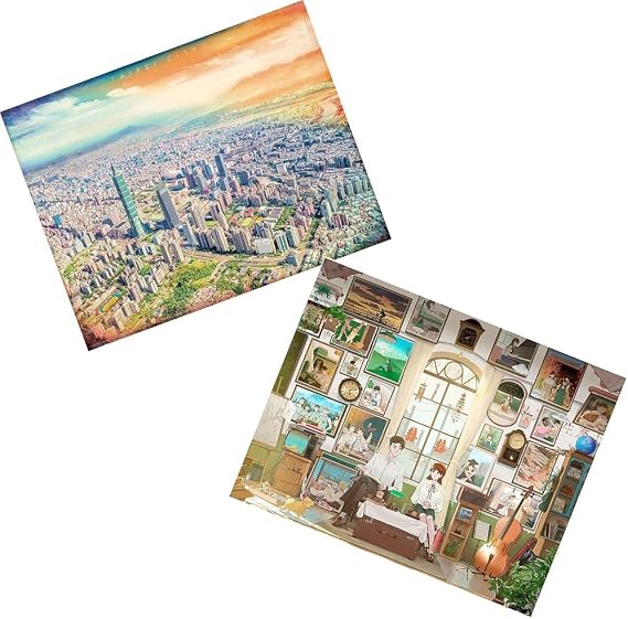 Pintoo Two Plastic Jigsaw Puzzles Bundle - 2000 Piece - Wonderful Moment of Taipei and Pintoo Imagination Series Jigsaw Puzzles 2000 Piece - Maiya - Till Death Do Us Part [H2326+H2389]