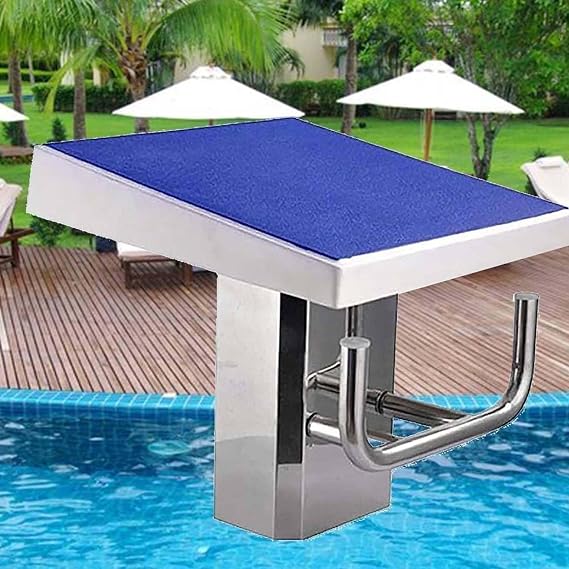 Swimming Pool Starting Block, Pool Diving Board Heavy Duty Jump Stand Pool Diving Board Fiberglass Competition Diving Platform For Athletes, Ideal For Swim Meets And Training(Upgrade)