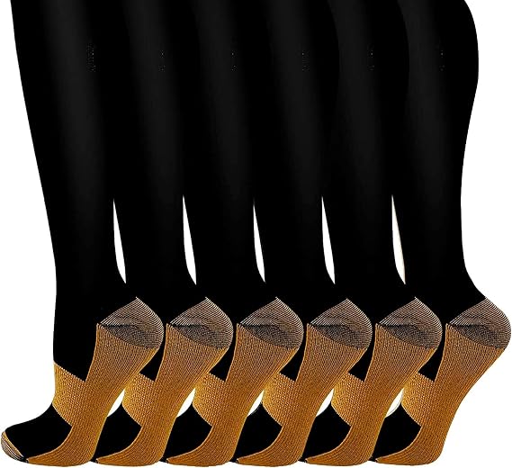 bropite Compression Socks for Women &Men Circulation-Support Knee High Socks 20-30 mmhg-Best for Running,Medical,Nurse,Travel