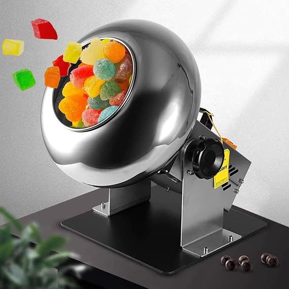 Candy Coating Machine, Automatic Tablet Coating Machine, Chocolate Coating Machine, Sugar Coating pan, Coating Machine Sugar pan Peanut nut Coating (220v)