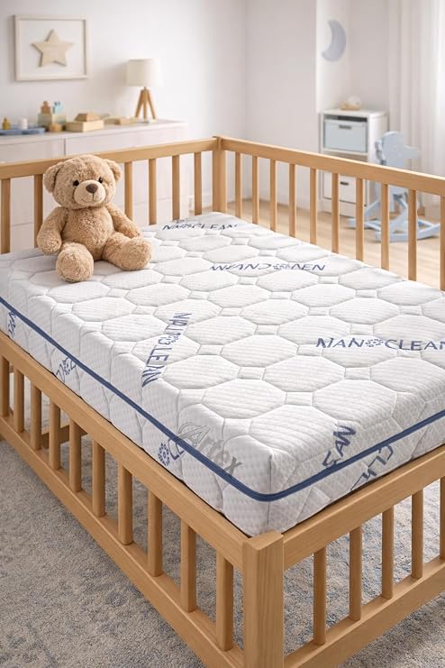 Artex 12Cm Nano Süngerli Bebek Çocuk Beşik Yatağı 70x110 Yıkanabilir Kılıflı Park Yatak Oyun Parkı