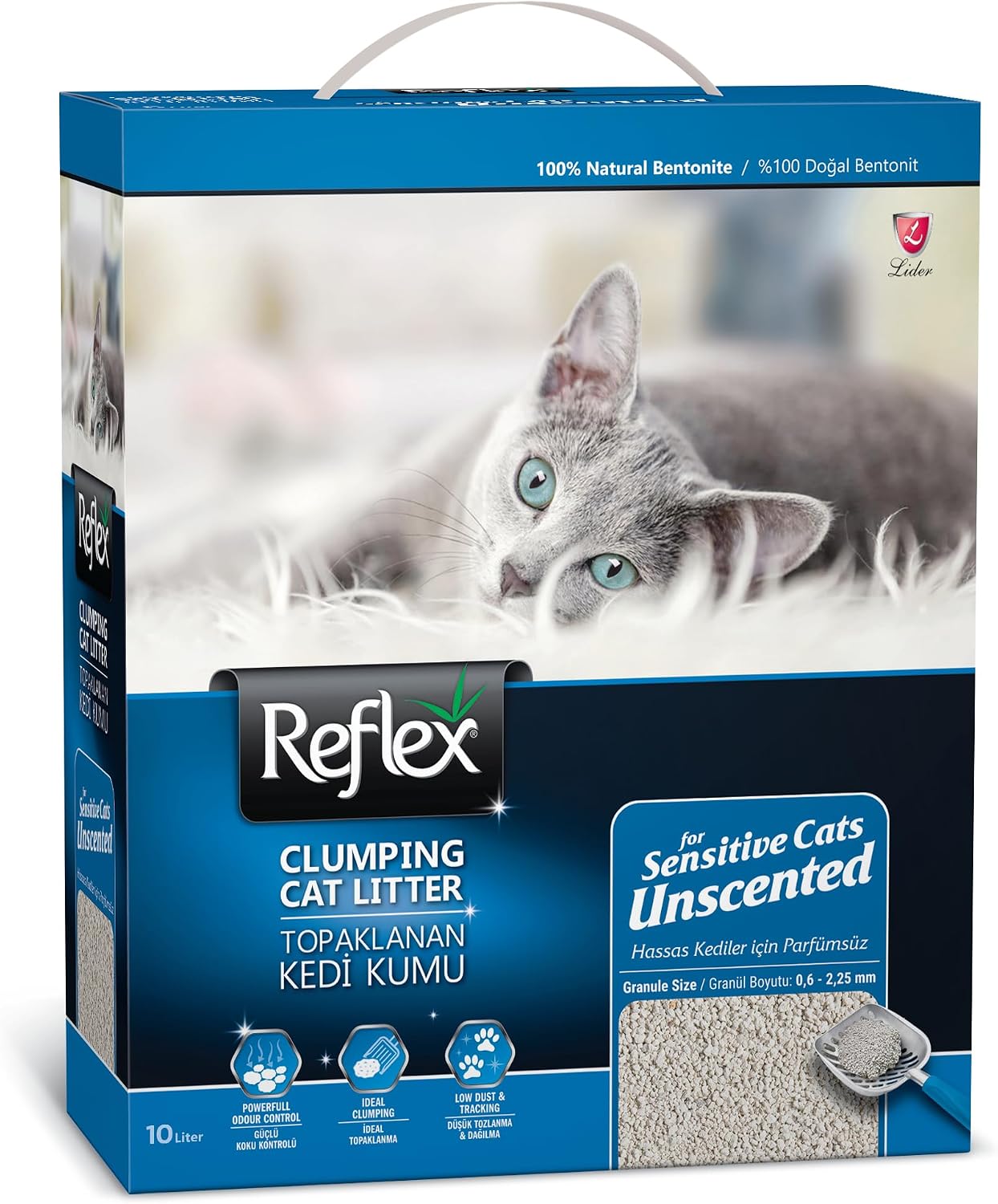 Reflex Sensitive Perfume-Free Clumping Cat Litter 10 Lt