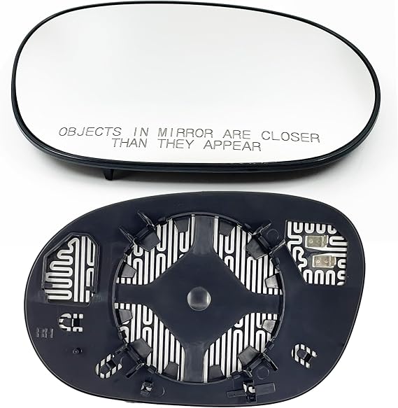 Passenger Side Heated Mirror Glass Compatible with Dodge Challenger 2008 2009 2010 2011 2012 2013 2014 2015 Right Side Heated Mirror Glass with Rear Holder