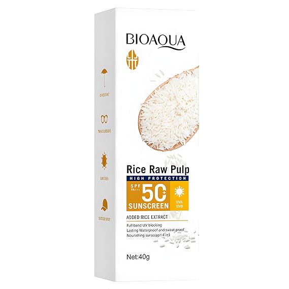 BIOAQUA Rice Raw Pulp Sunscreen SPF 50+ PA+++ Waterproof 40g