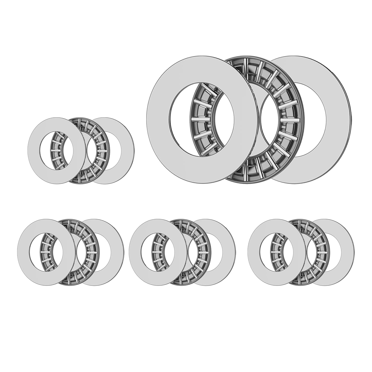 5PCS AXK2542 2AS Thrust Needle Roller Bearings with Washers 25mm Bore 42mm OD 4mm Thickness Industry Thrust Bearing