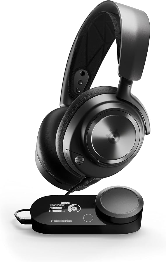 SteelSeries Arctis Nova Pro - Multi-System Gaming Headset (PS5, PC, Switch & More) - Premium Hi-Fi Drivers - Hi-Res Certified GameDAC Gen2 with ESS Sabre QuadDAC - 360° Spatial Audio - Retractable Mic