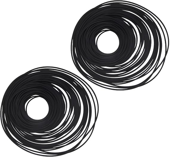 Recorder Rubber Belts 40-135mm for Tape Machine1mm Width 100 Pcs