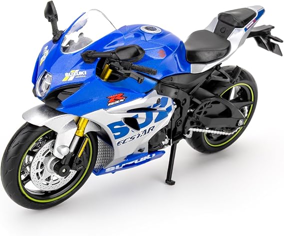 1:12 Suzuki GSX R1000R Motorcycle Vehicle Model Car, Diecast Motorcycle Toy Car for Kids Boy Girl, Motorcycle Model Collection and Decoration, Gift Blue